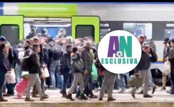 Tifosi Eintracht alla stazione
