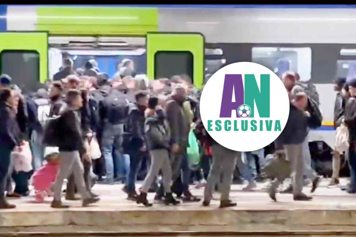 Tifosi Eintracht alla stazione