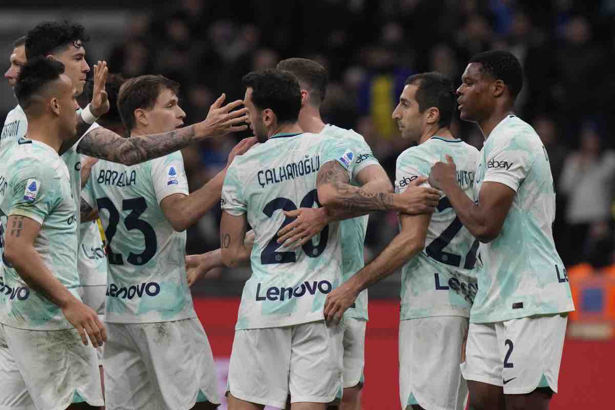 L'Inter esulta al gol