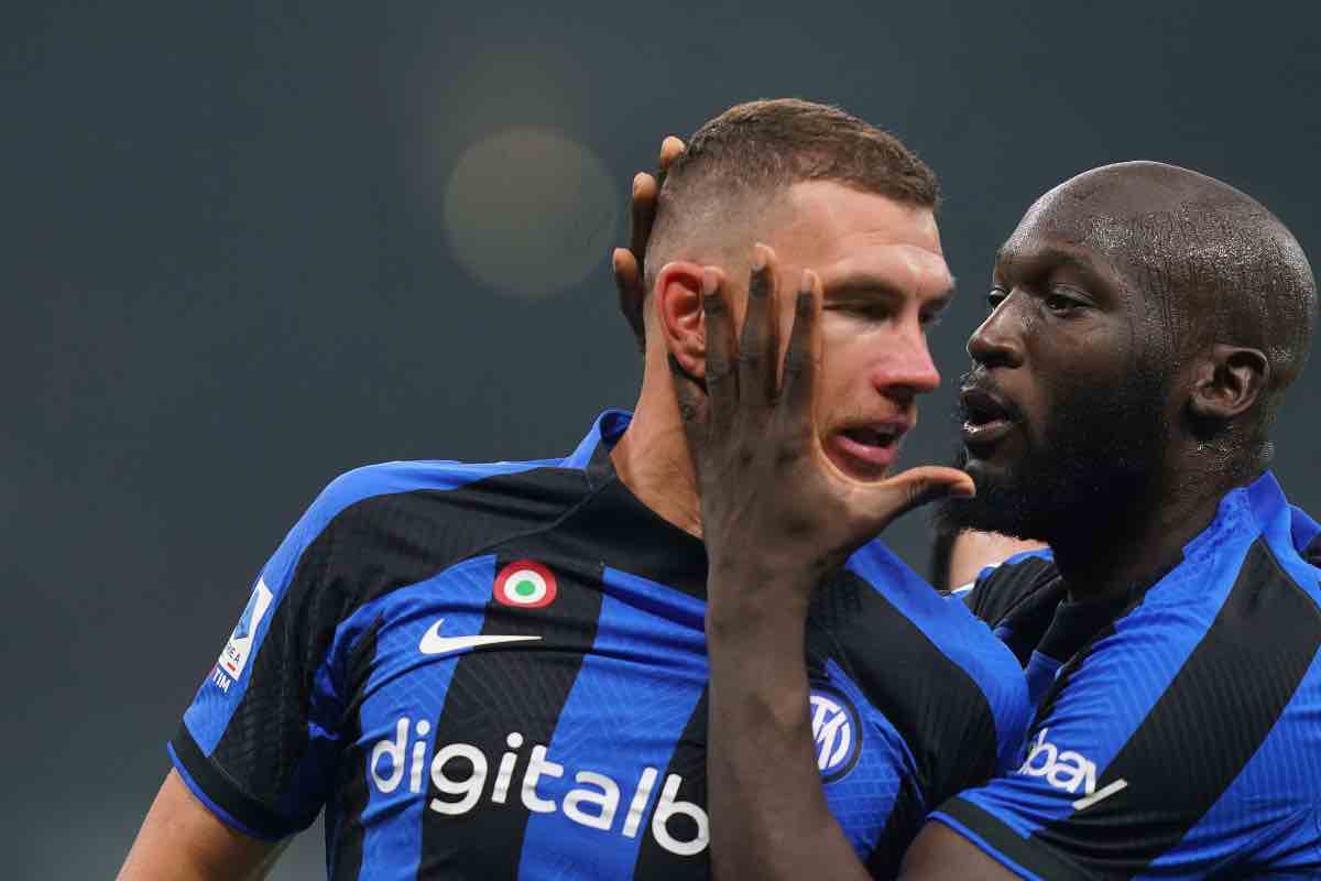 Dzeko e Lukaku in campo