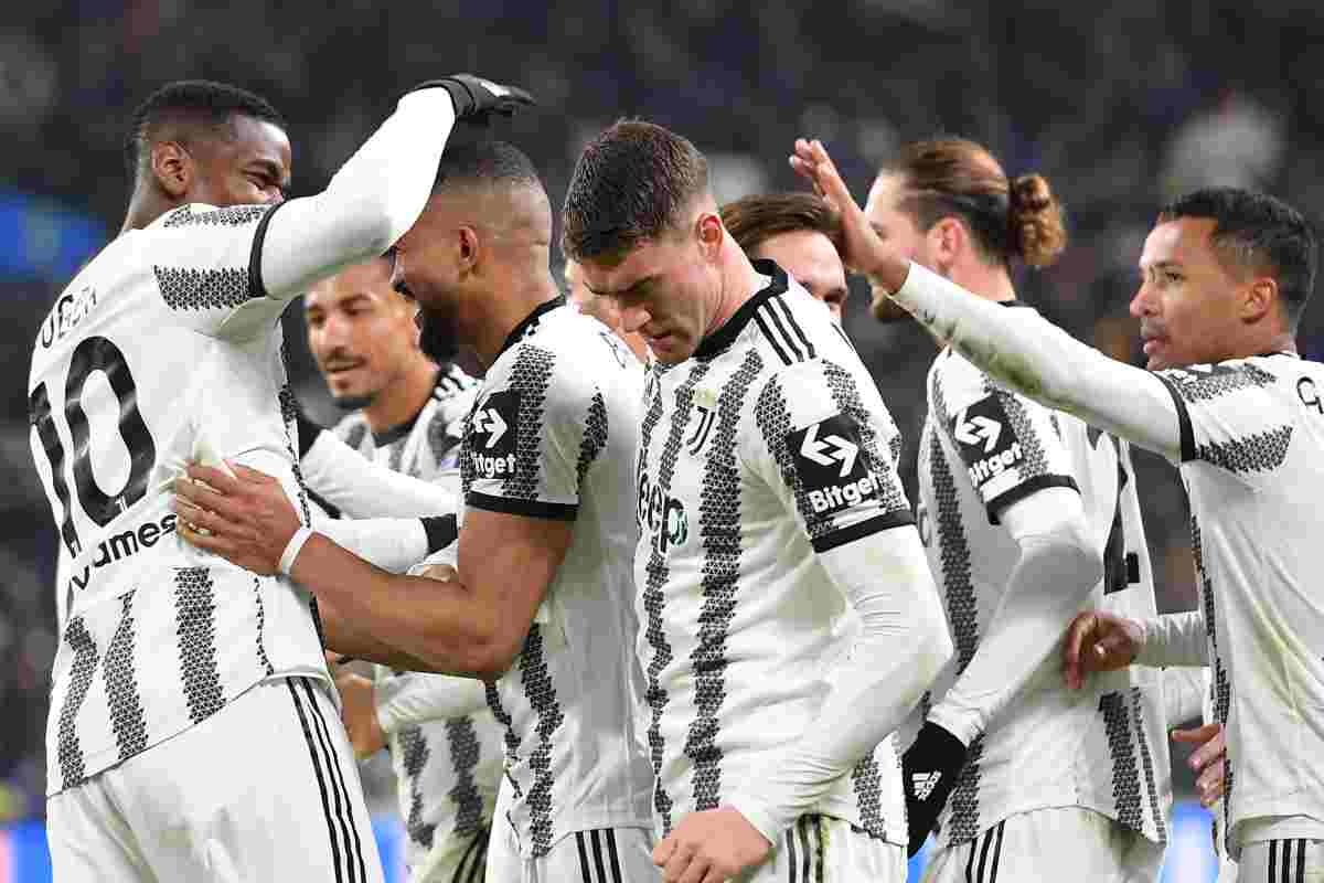 La Juventus festeggia dopo un gol