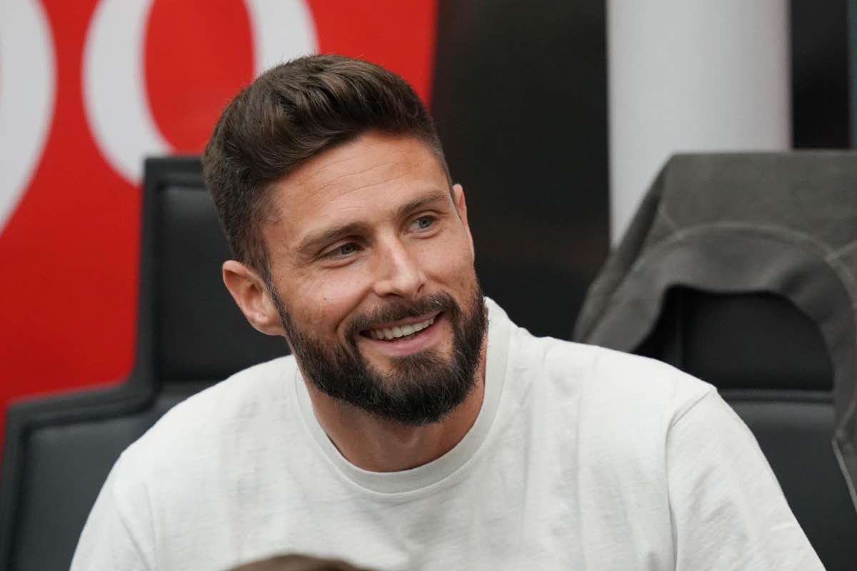 Giroud Roma Milan allenamento gruppo infortunio