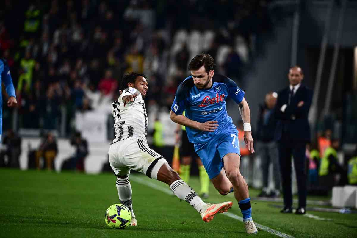 Cuadrado Juventus Napoli editoriale Chiariello 