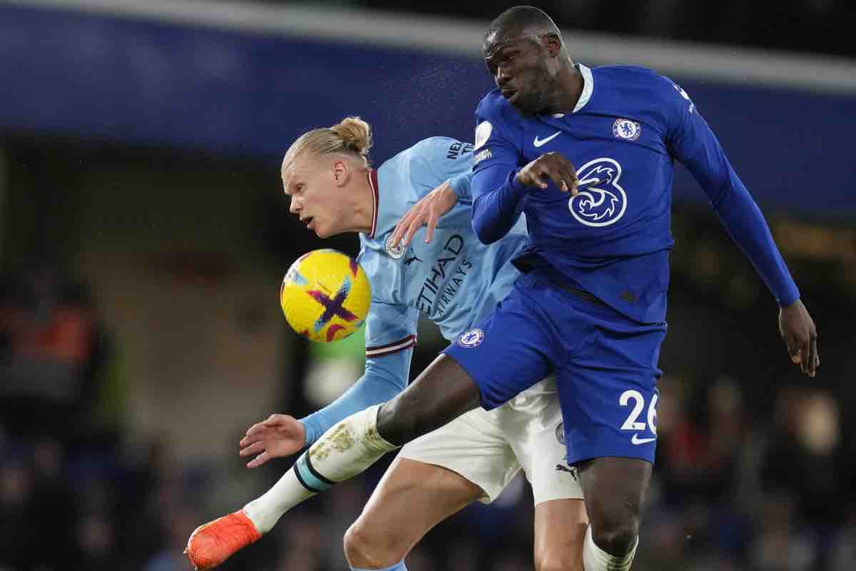 Koulibaly ed Haaland in azione 