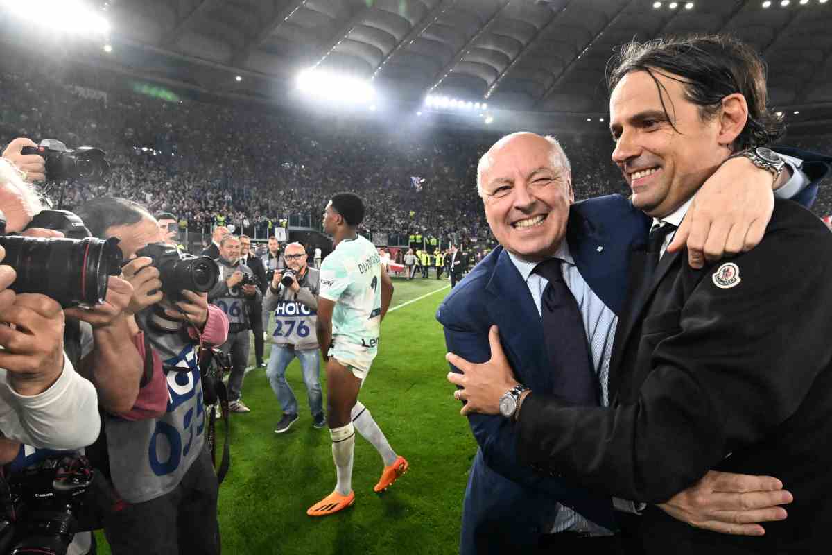 Inzaghi con Marotta all'Olimpico 