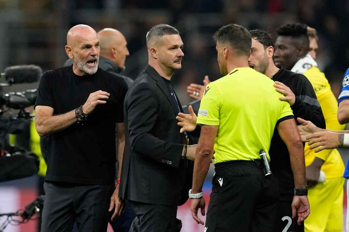 Pioli arrabbiato con arbitro 