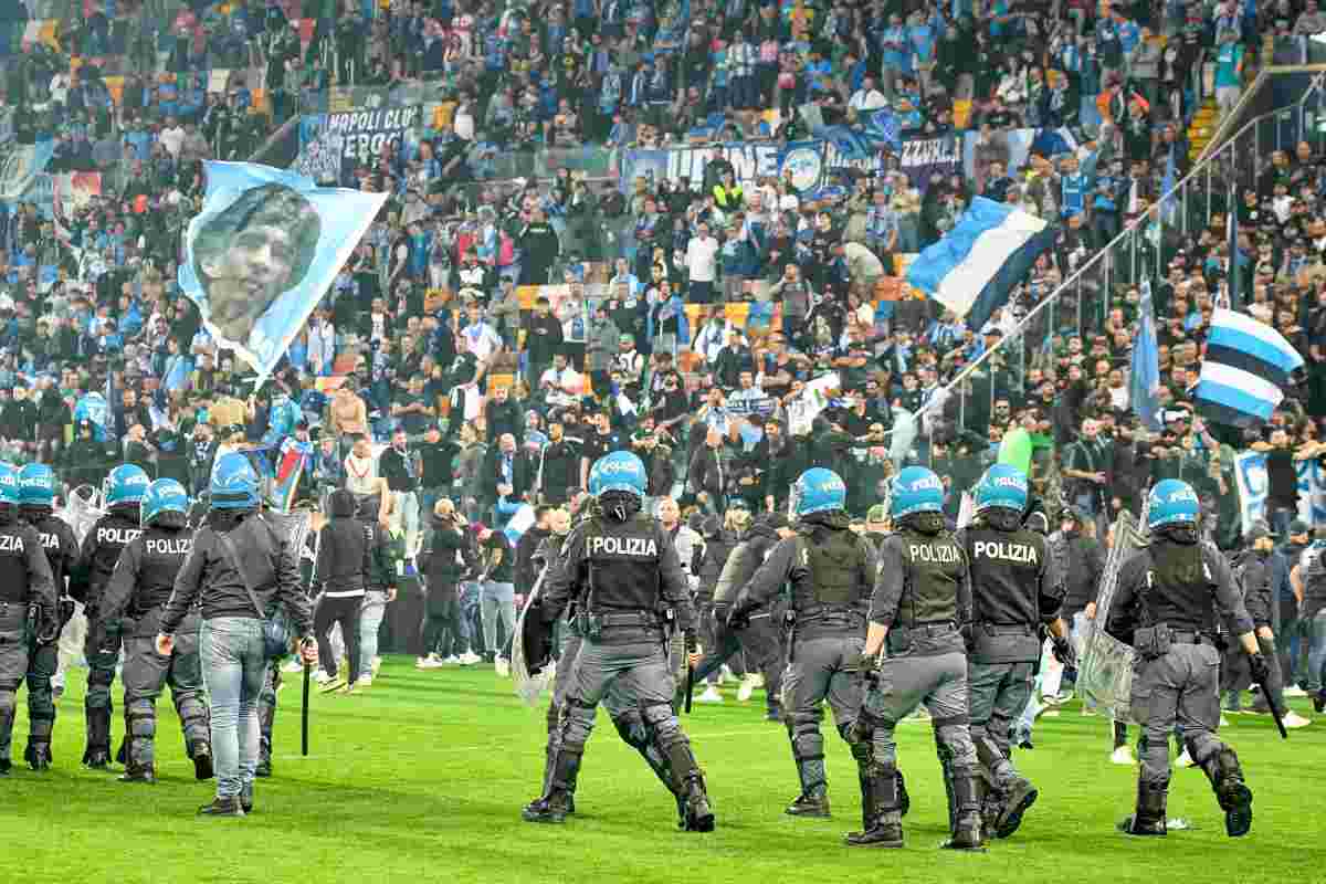 Polizia alla Dacia Arena 