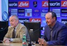 Benitez con De Laurentiis in conferenza stampa