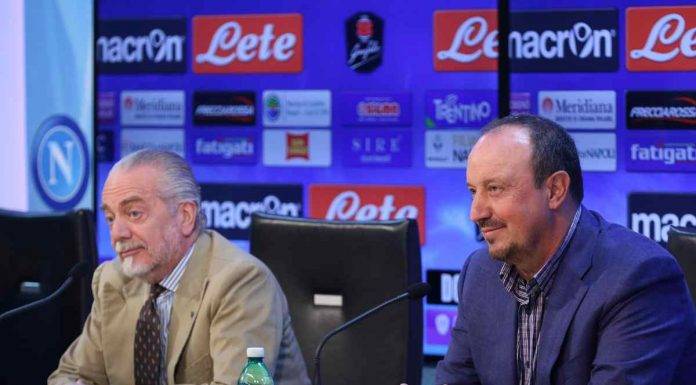 Benitez con De Laurentiis in conferenza stampa