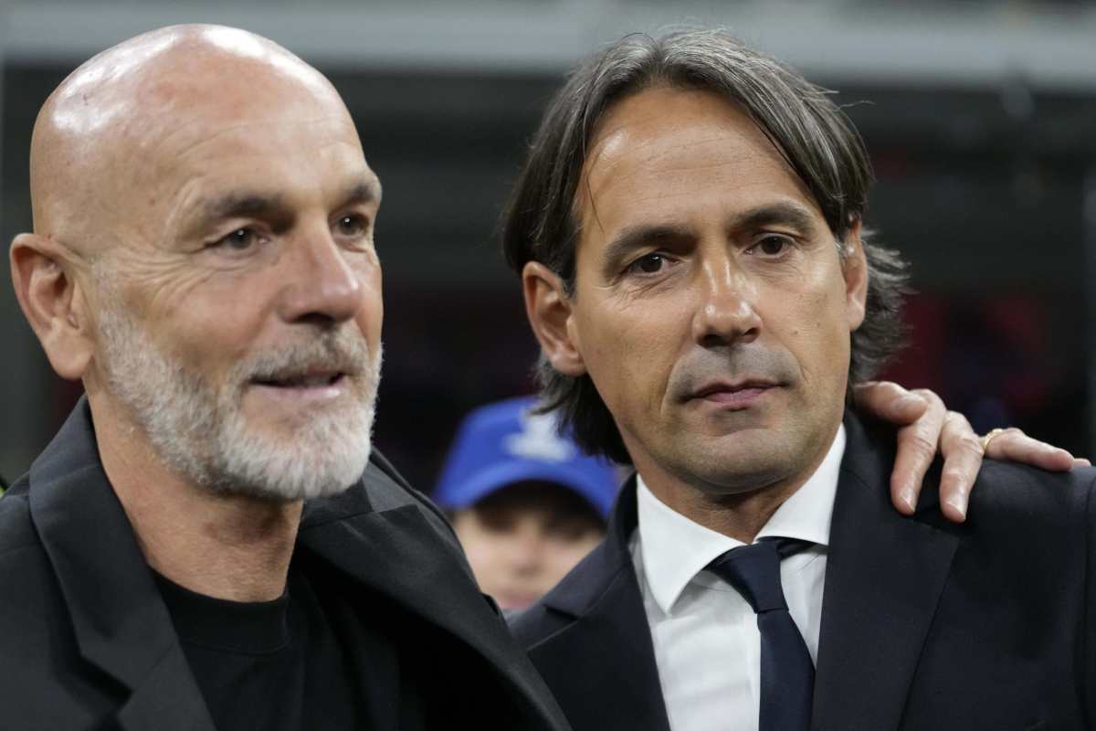 Pioli con Inzaghi prima di una gara 