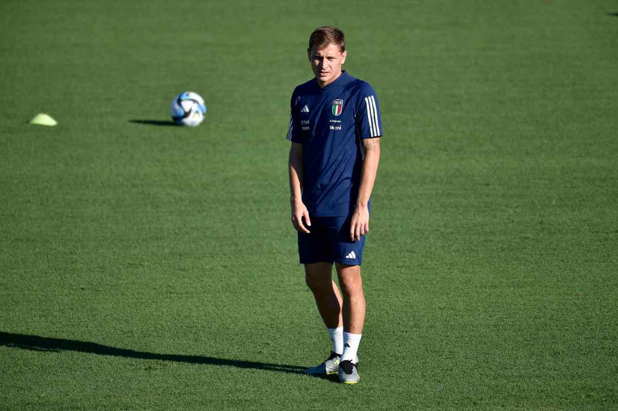 Barella durante un allenamento 