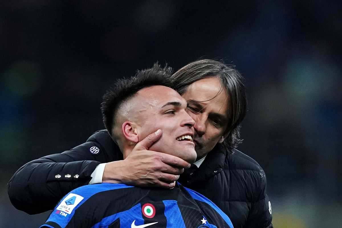 Inzaghi bacia Lautaro Martinez