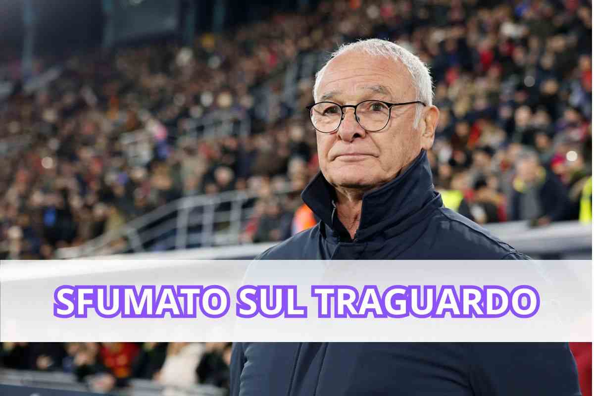 Claudio Ranieri, allenatore della Roma, con un'espressione soddisfatta