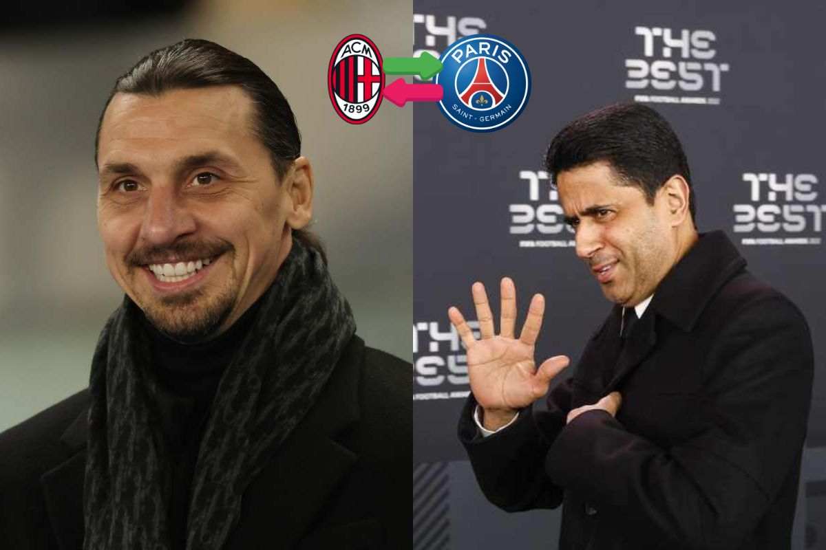 Zlatan Ibrahimovic e Nasser Al Khelaifi