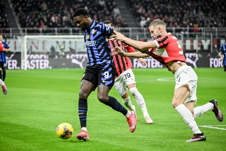 Marcus Thuram in azione nel Derby