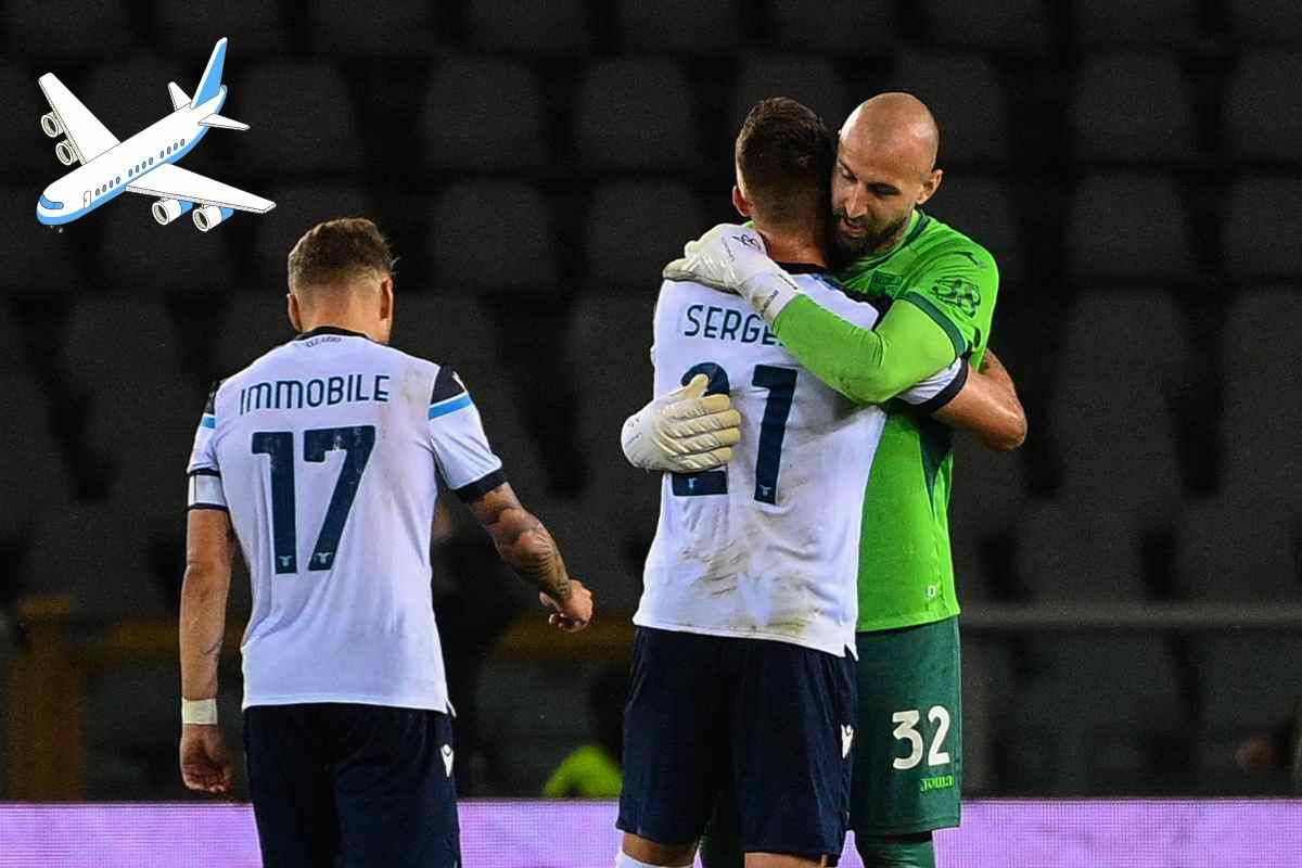 Sergej e Vanja Milinkovic Savic si abbracciano