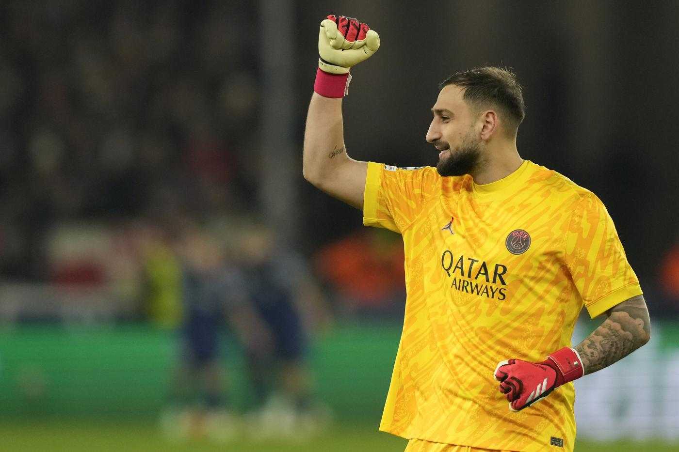 Donnarumma esulta dopo la vittoria