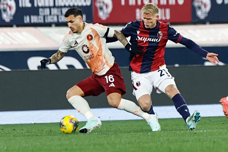 Leandro Paredes in azione contro il Bologna