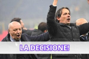 Marotta e Inzaghi festeggiano in campo