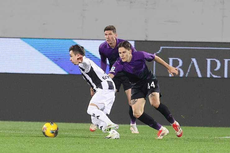 Nicolò Fagioli in azione contro la Juve