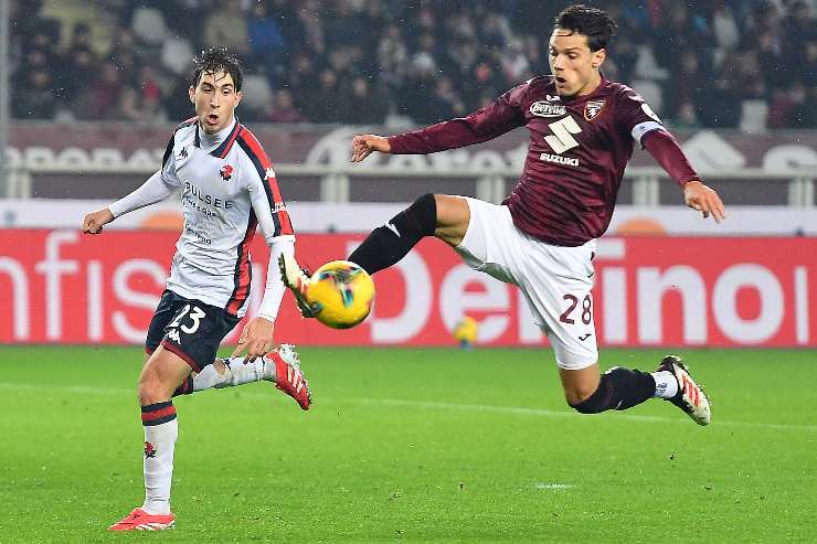 Samuele Ricci in azione con la maglia del Torino