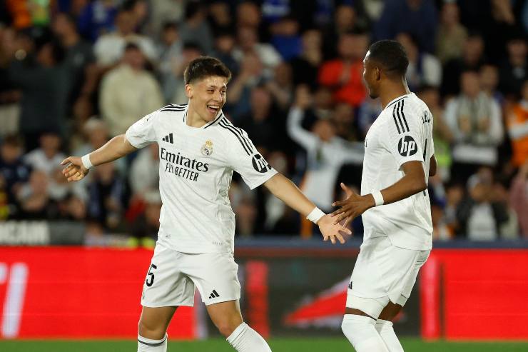 Arda Guler festeggia dopo il gol al Getafe