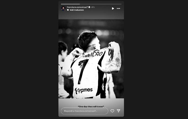 La storia di Francisco Conceicao su Instagram