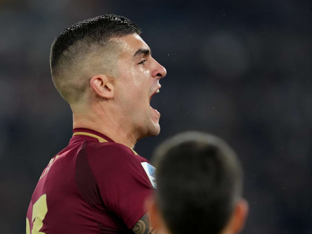 Gianluca Mancini della Roma urla
