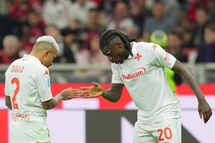Kean e Dodò festeggiano il gol del bomber