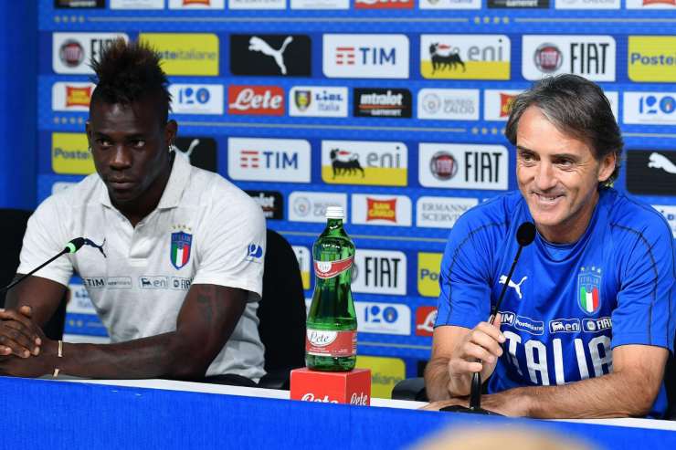 Mario Balotelli e Roberto Mancini in Nazionale
