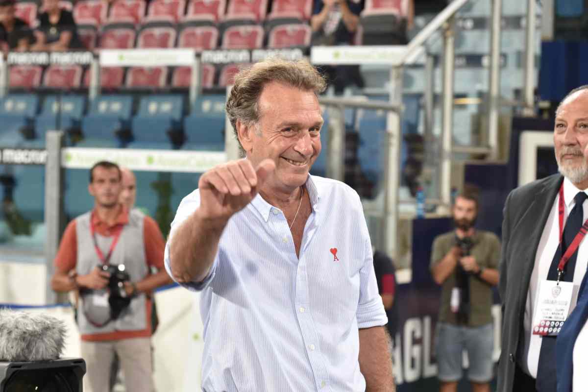 Massimo Cellino quando era presidente del Cagliari