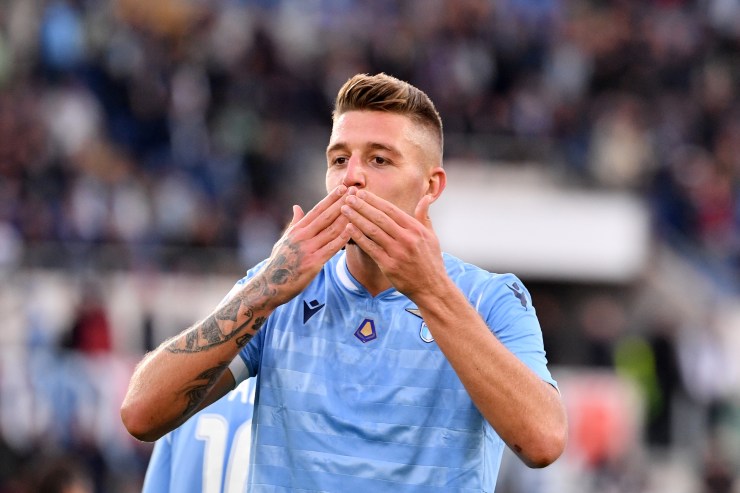 Milinkovic-Savic esulta dopo un gol ai tempi della Lazio 