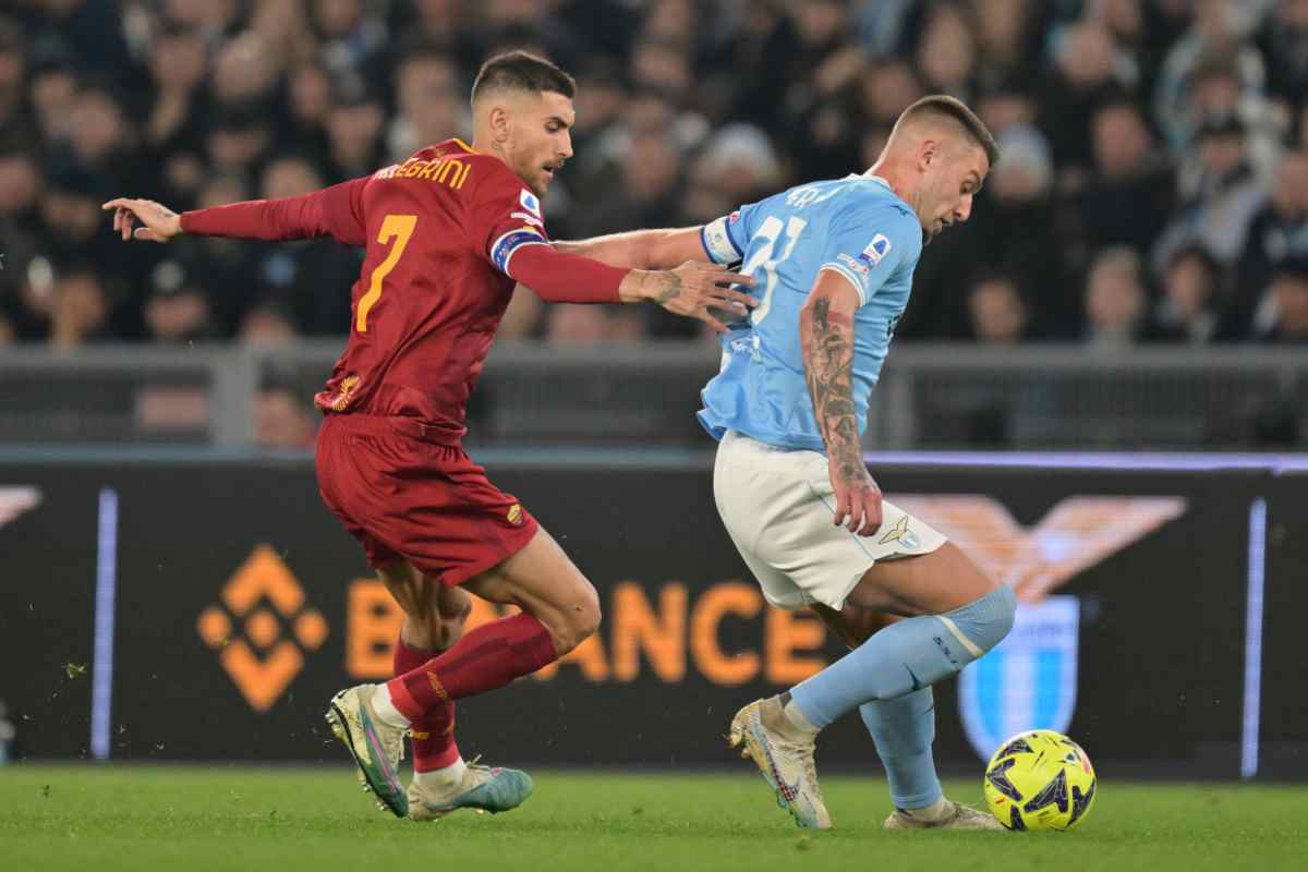 Pellegrini e Milinkovic Savic ai tempi del derby di Roma