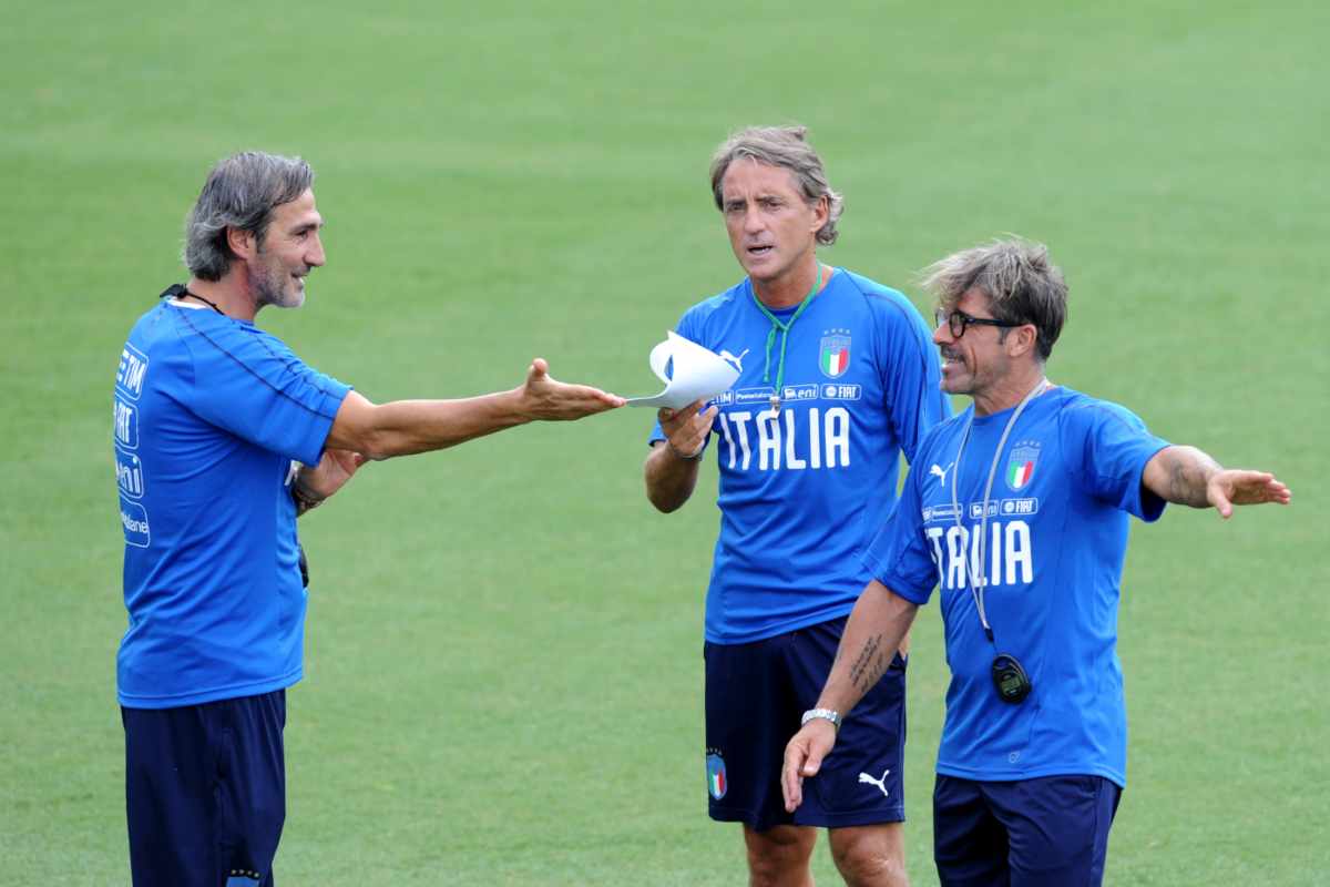 Roberto Mancini con Alberigo Evani 