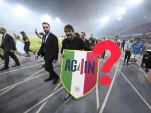 Antonio Conte durante la festa scudetto