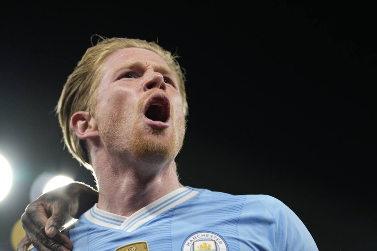 De Bruyne esulta dopo un gol