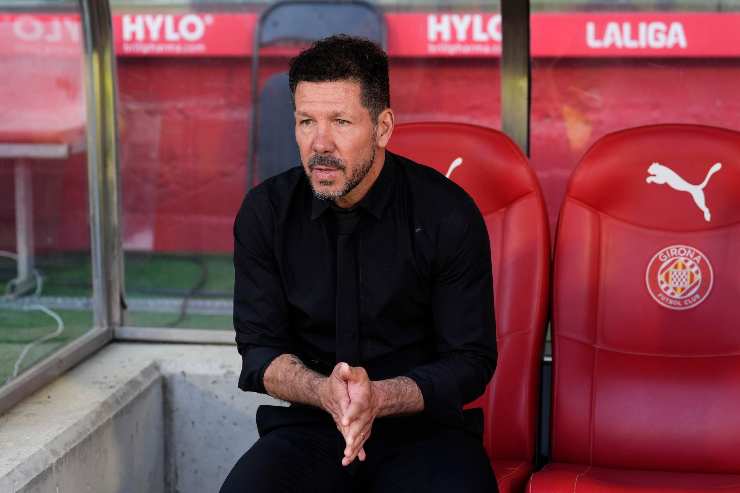 Diego Simeone in panchina con l'Atletico Madrid