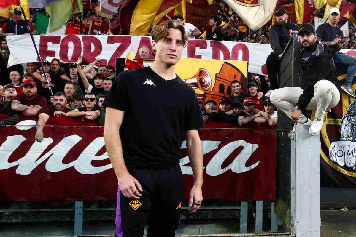 Edoardo Bove commosso all'Olimpico di Roma 