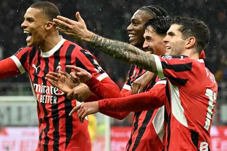 Esultanza Milan dopo un gol