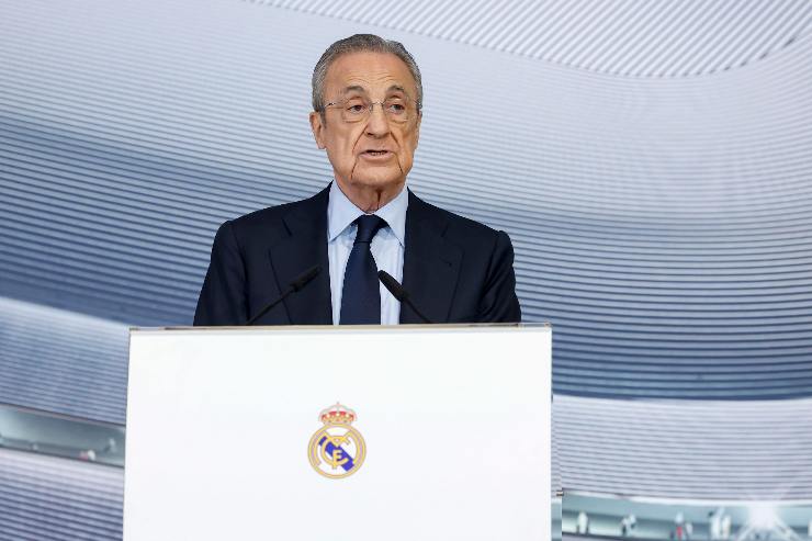 Florentino Pérez parla ai microfoni