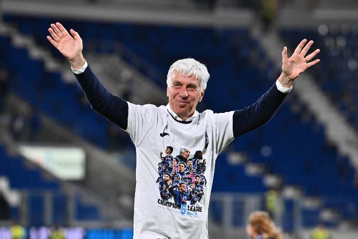 Gian Piero Gasperini festeggia