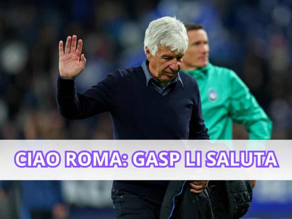Gian Piero Gasperini saluta i suoi tifosi