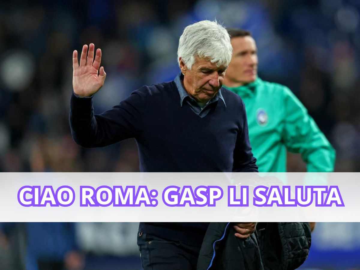 Gian Piero Gasperini saluta i suoi tifosi