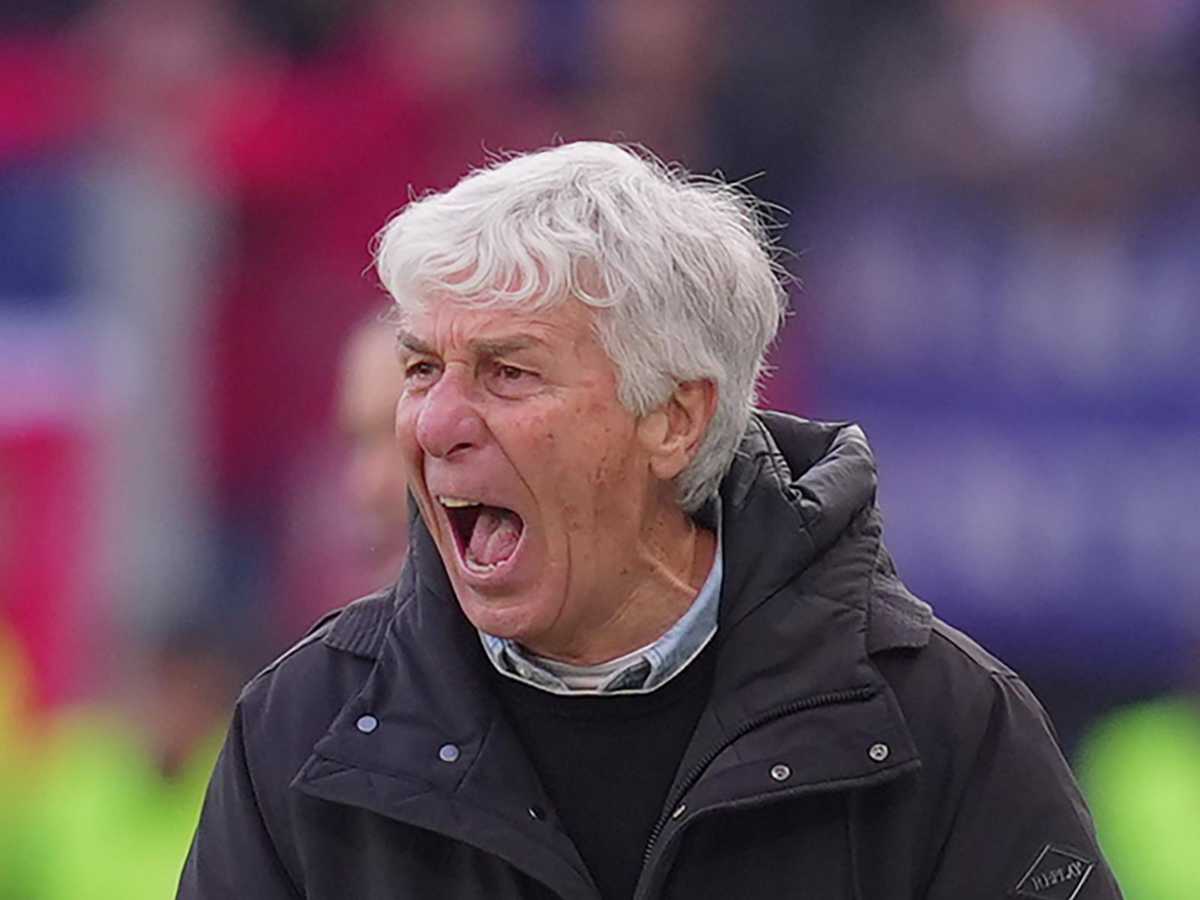 Gian Piero Gasperini con un viso rabbioso