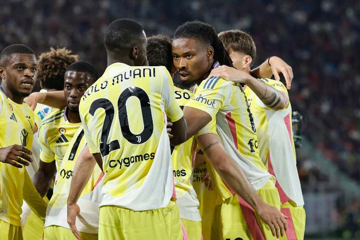 Esultanza calciatori Juventus