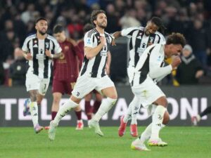 la Juventus esulta dopo un gol