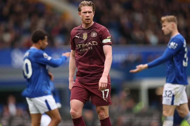 Kevin De Bruyne in campo con il City