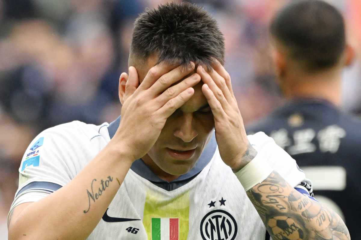Lautaro Martinez disperato