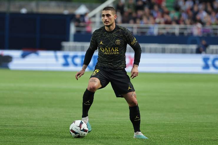 Marco Verratti in azione con la maglia del PSG