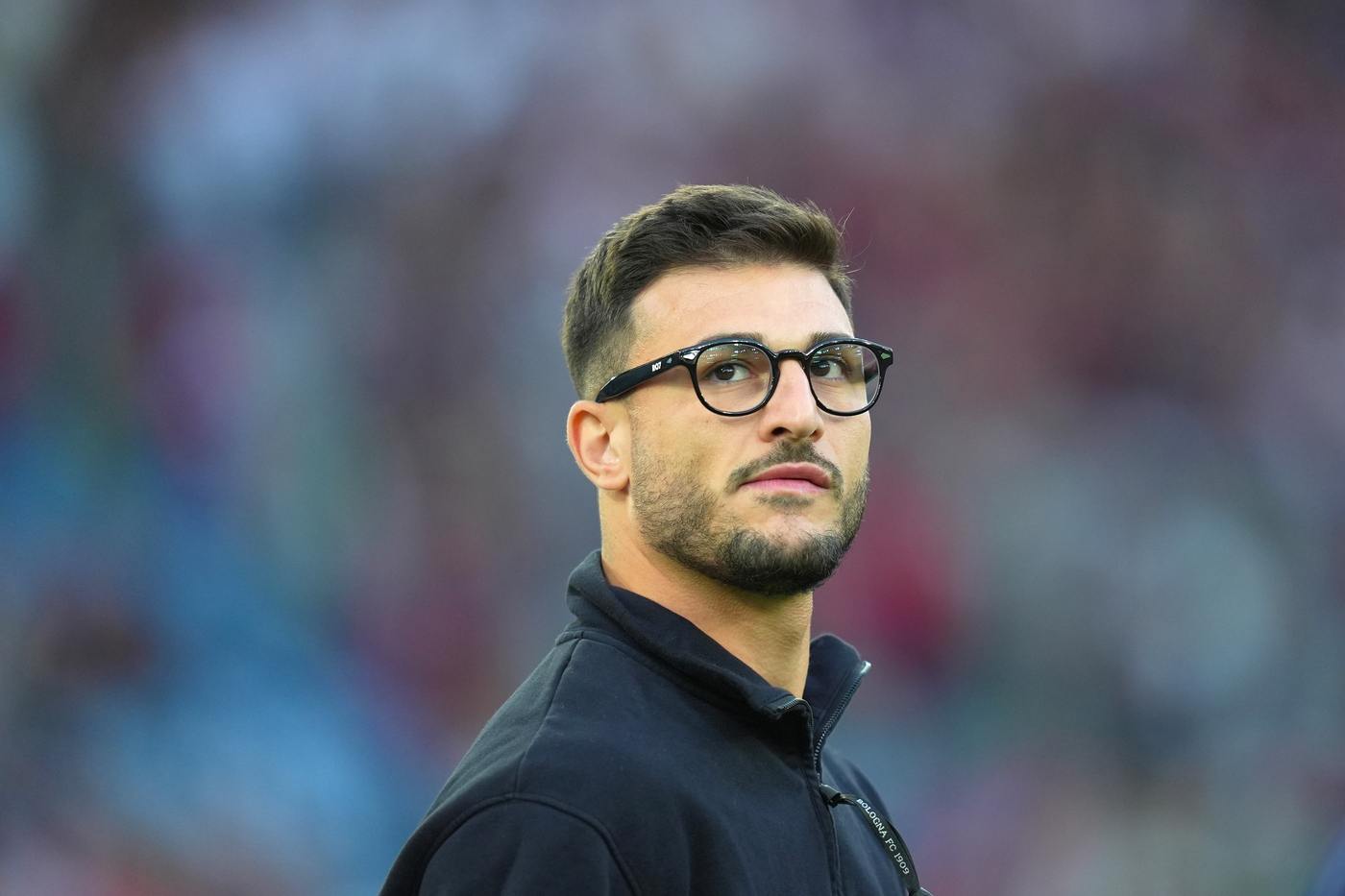 Orsolini nel pre partita 